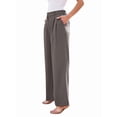 thumbnail image 2 of Pantalones de Vestir de Pierna y Cintura Alta para Mujer. Marrón M, 2 of 7