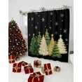 thumbnail image 5 of Black Christmas Tree Shower Curtain, Xmas Tree Winter Snowflake Waterproof Fabric Shower Curtains with 12 Hooks, Bathroom Curtain Set for Bathroom Accessories Decor, 72 x 84 Inches, 5 of 9
