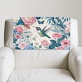 thumbnail image 2 of TSOVTHRID Hummingbird Butterfly Print Headrest Cover for Recliner Chair Recliner Headrest Protector Recliner Sofa Cover Peony Hydrangea Flower Print Sofa Couch Head Rest Covers 17x27 in, 3 Pieces, 2 of 7