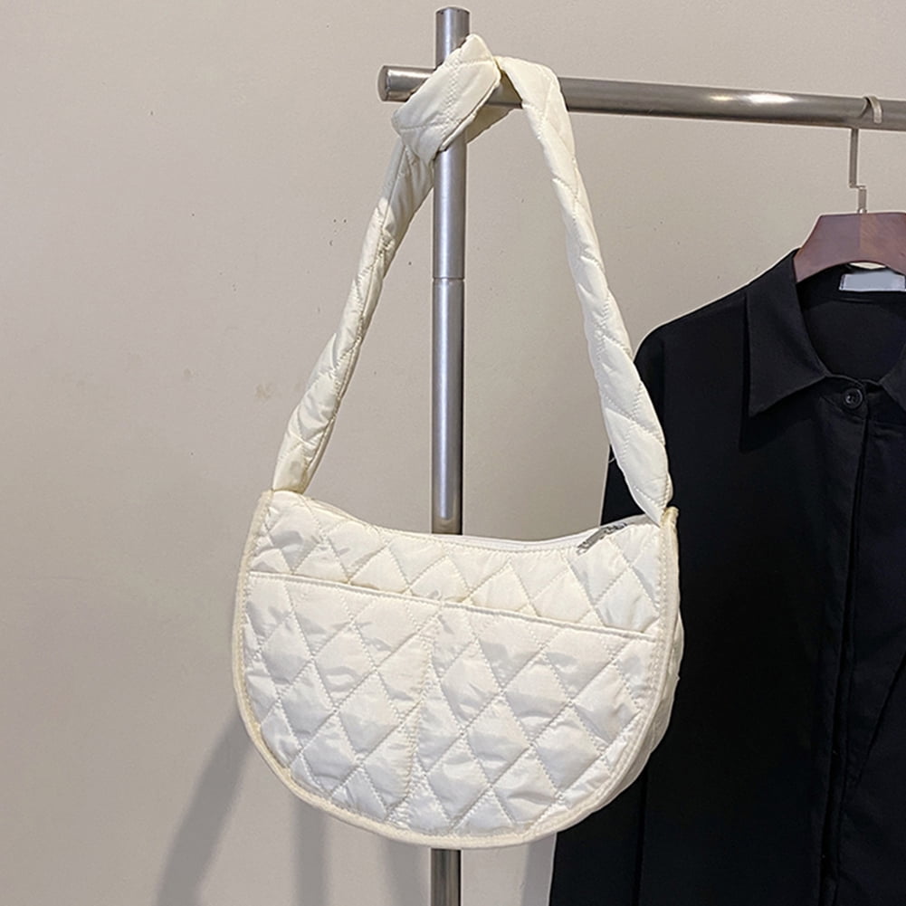 Xewsqmlo Fashion Crossbody Bags Padded Cotton Quilted Purse Handbag