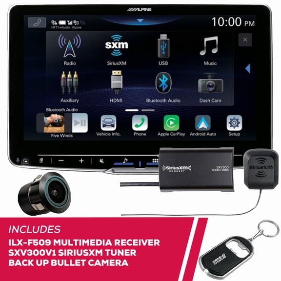 New Alpine Halo9 ILX-F509 9" Multimedia w/ Bullet Camera & SiriusXM Tuner