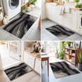 thumbnail image 4 of Entryway Rug 2'x3', Black Grey Marble Kitchen Runner Rugs Non-Slip Carpet Mats, Modern Ink Painting Abstract Art Bedside Rugs Runners Washable Floor Carpet for Bathroom Laundry Room, 4 of 8
