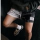 thumbnail image 4 of RYOKO pantalones cortos de verano para hombre y mujer, shorts informales a la moda para playa y playa, malla deportiva de secado rápido, 4 of 5