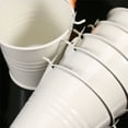 thumbnail image 2 of 12 Pcs Small Iron Bucket Galvanized Flower Mini Tin Buckets Planter Pots Cache Sheet Simple Child White, 2 of 6