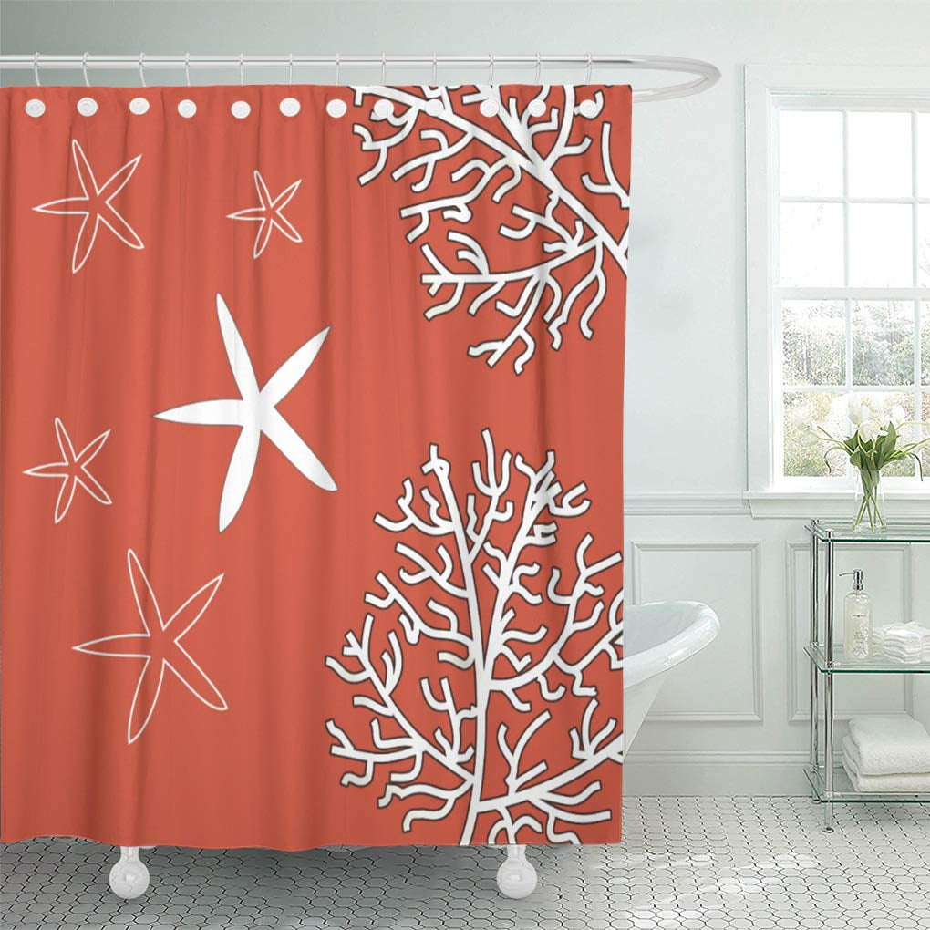 CYNLON Ocean Coral Reef and Beach Nautical Home Bathroom Decor Bath