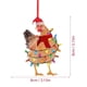 thumbnail image 3 of Adornos Navideños Bufanda Pollo Ganfancp Decoración Navideña Adorno Navideño Exterior de Madera, 3 of 7