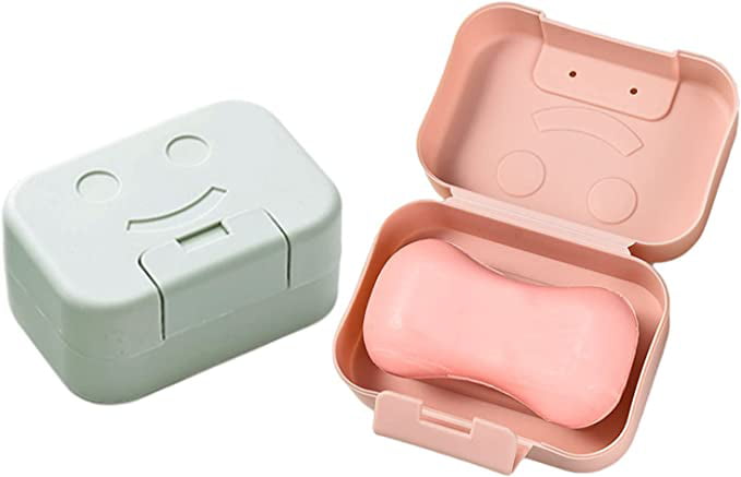 2x Newest Fashion Travel Soap Case Soap Box Container Portable Sealed 2 Sizes 