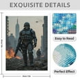 thumbnail image 3 of Diamond Art Kit for Adults, Futuristic Armored Figure Urban Ruins Diamond Painting for Adults Beginners, 5D DIY Diamond Art Painting Kits, Colorful Diamond Painting Craft for Home Decor 12x16, 3 of 7