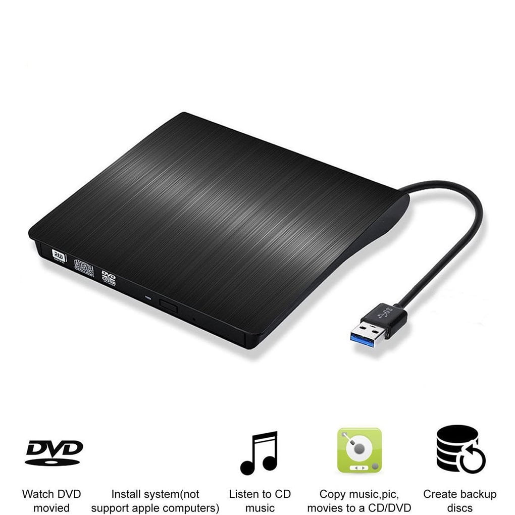USB 3.0 DVDROM Optical Drive External Slim CD ROM Disk Reader Desktop