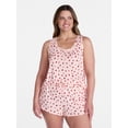 thumbnail image 2 of Joyspun Women's Tank Top and Shorts Pajama Set, 2-Piece, Sizes XS-3X, 2 of 6