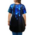 thumbnail image 4 of Enwejyy Women's Casual Floral Print Short Sleeve Criss-Cross T-Shirt Blouse Tops Plus Size, 4 of 4