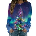 thumbnail image 2 of CaiJunJia Christmas Oversized Sweatshirt for Women Crewneck Fleece Long Sleeve Pullover Hoodies Tops Winter Fashion Sweat Shirts, 2 of 4