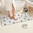 thumbnail image 4 of Pioneer Flower Floral Print Pattern Bathroom Rugs Mat, Non Slip Microfiber Bathroom Rug with Rubber Backing, Soft Mats for Bathroom Floor Tub Shower, 24"x60", 4 of 5