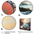 thumbnail image 3 of Designart "Seashore Papercut Coastal Sunlit painting I" Nautical & Beach Floater Framed Canvas Print, 3 of 7