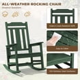 thumbnail image 6 of SERWALL Oversized Outdoor Rocking Chair for Adults, HDPE All Weather Patio Rockers for Porch Garden Lawn, Dark Green, 6 of 9