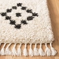 thumbnail image 3 of Safavieh Moroccan Fringe Talbot Geometric Shag Area Rug, Cream/Charcoal, 5'3" x 7'6", 3 of 10