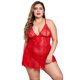 thumbnail image 4 of ABPHQTO Lencería babydoll de talla grande para el día de San Valentín roja para mujer, 4 of 5