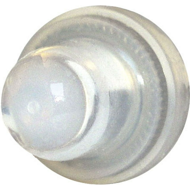 Blue Sea Bouton de Réinitialisation de Disjoncteur 4135-BSS 3/8 Pouce -27 Unités Taille de Filetage; Transparent; Boîtier en Silicone avec Filetage en Laiton Nickelé