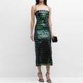 thumbnail image 1 of WILLBEST Vestidos Casuales Para Mujer, Moda Belleza Para Fiesta, Fiesta, Discoteca, Belleza, Con Cuentas Irregulares, Vestido De Lentejuelas, Vestido Largo, 1 of 3