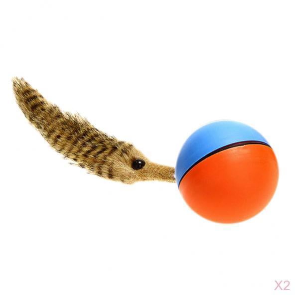 2 Uds Divertido Castor Comadreja Bola De Motor Rodante Perro Gato Cazador Saltar Juguete Móvil Sunnimix Pelota rodante para perros y gatos