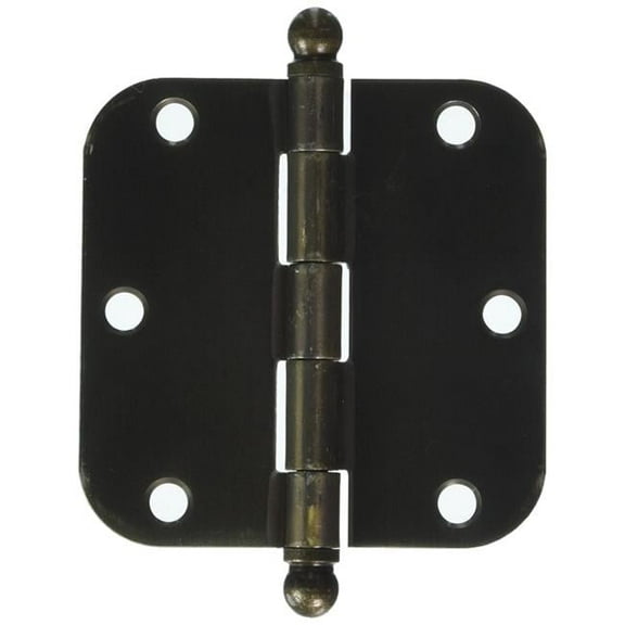 3.5 x 3.5 x 0.62 in. Radius Hinge with Ball Tips Steel-US5