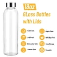 thumbnail image 3 of Botellas de agua de vidrio Sursip de 540 ml con tapa, juego de 12, 3 of 9