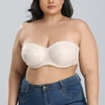 thumbnail image 5 of GILIGEGE Strapless Push Up Bras for Women Bandeau Bra Padded Strapless Bralette Bra Seamless Tube Top Stretchy Casual Crop Top Going Out Summer Tank Basic Short Shirt Solid Color Lace Bra Beige A, 5 of 8