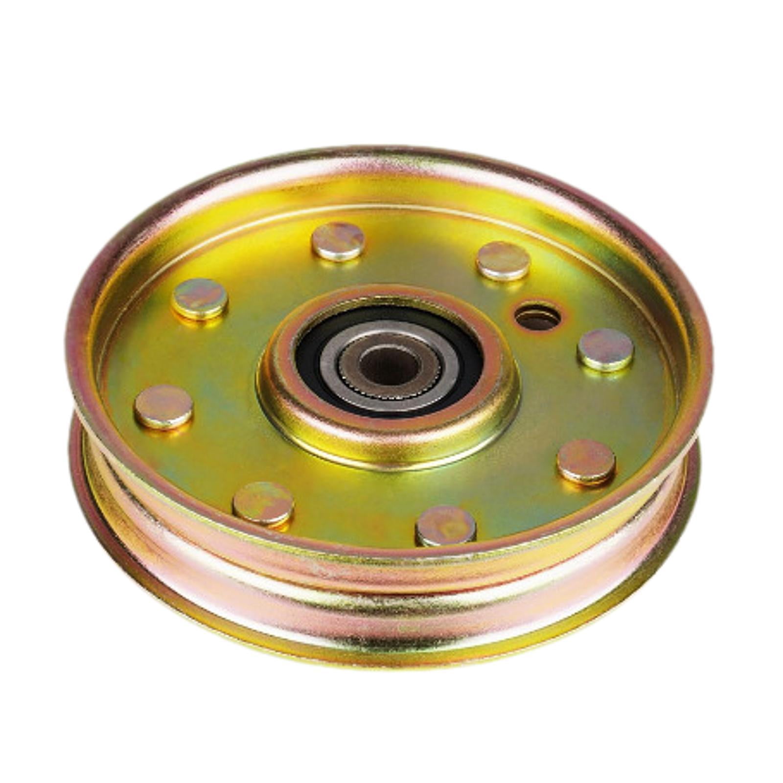 koolsoo Flat Idler Pulley 01004081 Easy Installation Lawn Mower Part Yard Machine Patio Drive Idler Pulley Component 02005077 Replace