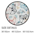 thumbnail image 2 of Coolnut Round Rugs for Living Room, Game Over Cartoon Non-Slip Coral Velvet Long Runner Rugs, Washable Water Absorbent Mat Carpet for Bedroom Kitchen Kids Room, 2 of 6