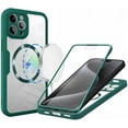 thumbnail image 2 of Case For iPhone 14 Pro Max,Full-Body Rugged Stylish Protective Clear Colorful Back Hybrid 3-in-1 With Built-in Screen Wireless Charging Protector Phone Case For iPhone 14 Pro Max,6.7 inch 2022 (Green), 2 of 9