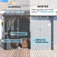 thumbnail image 5 of AECOJOY 12' x 10' Lean to Gazebo with Netting and Curtain Outdoor Hardtop Gazebo Aluminum Metal Pergola ​For Garden, Patio, Backyard-​Dark ​Gray, 5 of 8