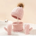 thumbnail image 4 of MEICHEN Warm Set for Girls and Boys, Kids Hat Scarf Glove Set Knit Fleece Lined Neck Warmer Mittens for Children, Fall Winter Fashion Accessories, 4 of 5