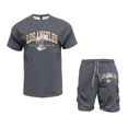 thumbnail image 4 of Afdoent Men's 2 Pieces Outfits Men Stylish Casual Suit Set With Pockets For Street Style And Parties Short Sleeved T Shirt And Shorts Set For Summer Summer Vacation Outfits For Men, 4 of 4