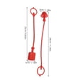 thumbnail image 2 of OUNONA 2-Pack Red Hydraulic Quick Coupler Dust Caps, Plastic Protective Covers for Hose Connector, 2 of 8