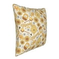 thumbnail image 2 of Xecao Honey Honeycomb Print Soft Velvet Decorative Throw Pillow Covers, Square Cushion Cases for Bed, Sofa, Living Room, Car, and Indoor Outdoor Use-20"x20", 2 of 8