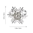 thumbnail image 2 of 6pcs Silver Snowflake Design Napkin Rings Sparkling Rhinestone Napkin Buckles Metal Napkin Holders Christmas Dinning Table Setting Decoration for Christmas Party Table, 2 of 7
