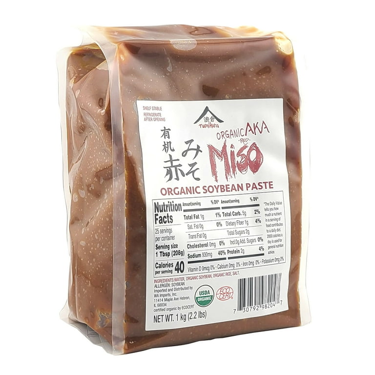 Namikura Aka Red Miso, Aged 6 Months, Organic Soybean Paste, 2.2