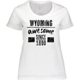 thumbnail image 3 of Inktastic Wyoming Awesome Since 1890 Women's Plus Size T-Shirt, 3 of 5