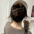 thumbnail image 4 of HEVIRGO Women Hair Clip Faux Leather Twist Bowknot Decor Hair Pin Back Head Hair Barrette Headwear Hair Accessories, 4 of 8