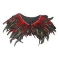 thumbnail image 2 of gótico de plumas para mujer y hombre, accesorio para disfraz de Halloween, envoltura para el hombro, 2 of 8