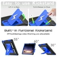 thumbnail image 3 of Dteck Kids Case for iPad 11-inch (A16) 2025,iPad 10th Gen 10.9" Shockproof Silicone+PC Case Built-in Kickstand Cover with Shoulder Strap for iPad 10th/11th Generation,Black+Blue, 3 of 8