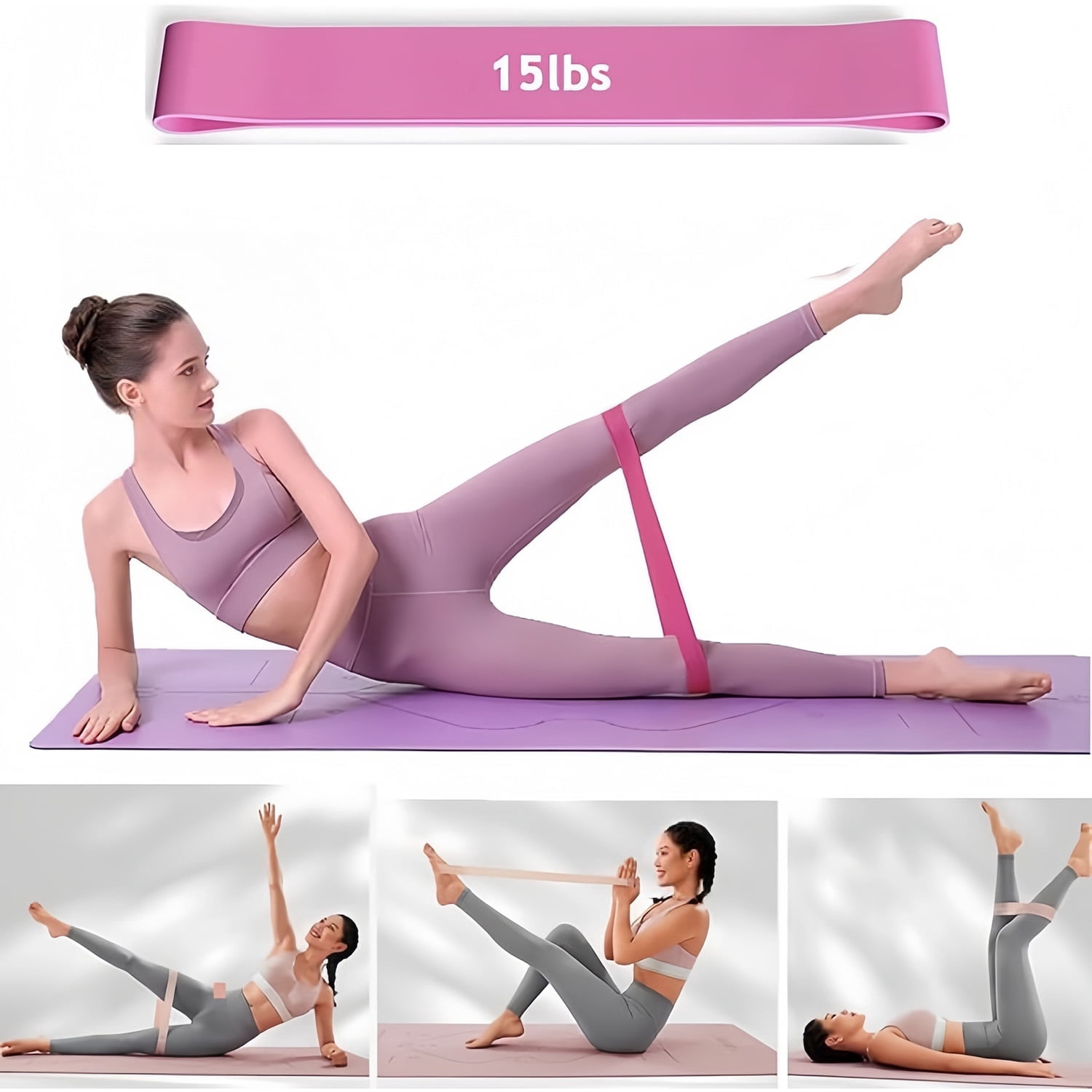 Pilates Essentials Kit for Women, 10 Pcs Pilates Equipment Set with Pilates Ring, Resistance Bands & Accessories for Starters Home Workouts