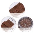 thumbnail image 5 of Reloj de cuarzo para hombre, con calendario, correa de lona, resistente, color marrón, 1 unidad, 5 of 5