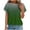 Green, variant on Lzobxe Women's Tops, Tees & Blouses Printed Round Neck Curved Hem Short Sleeved,Sizes S-3XL