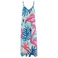 thumbnail image 4 of Flamingo Pattern Design Sleeveless Dress Woman Fashion Long Dresses Women's Summer Suit Dress 2025, 4 of 7