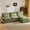Olive Green 120" W, variant on Ktaxon 122" W L Shaped Sectional Sofa, Modern Chenille Deep Seat Cloud Couch with Movable Chaise, Plush Living Room Couches for Apartment, 3-Seater Light Brown