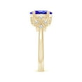 thumbnail image 4 of ANGARA Natural Vintage Style Oval 1.9 ct Tanzanite Ring with Diamonds in 14K Yellow Gold for Women (Size-9x7mm) | December Birthstone, Anniversary, Jewelry Gift for Women | Natural Tanzanite Ring, 4 of 9