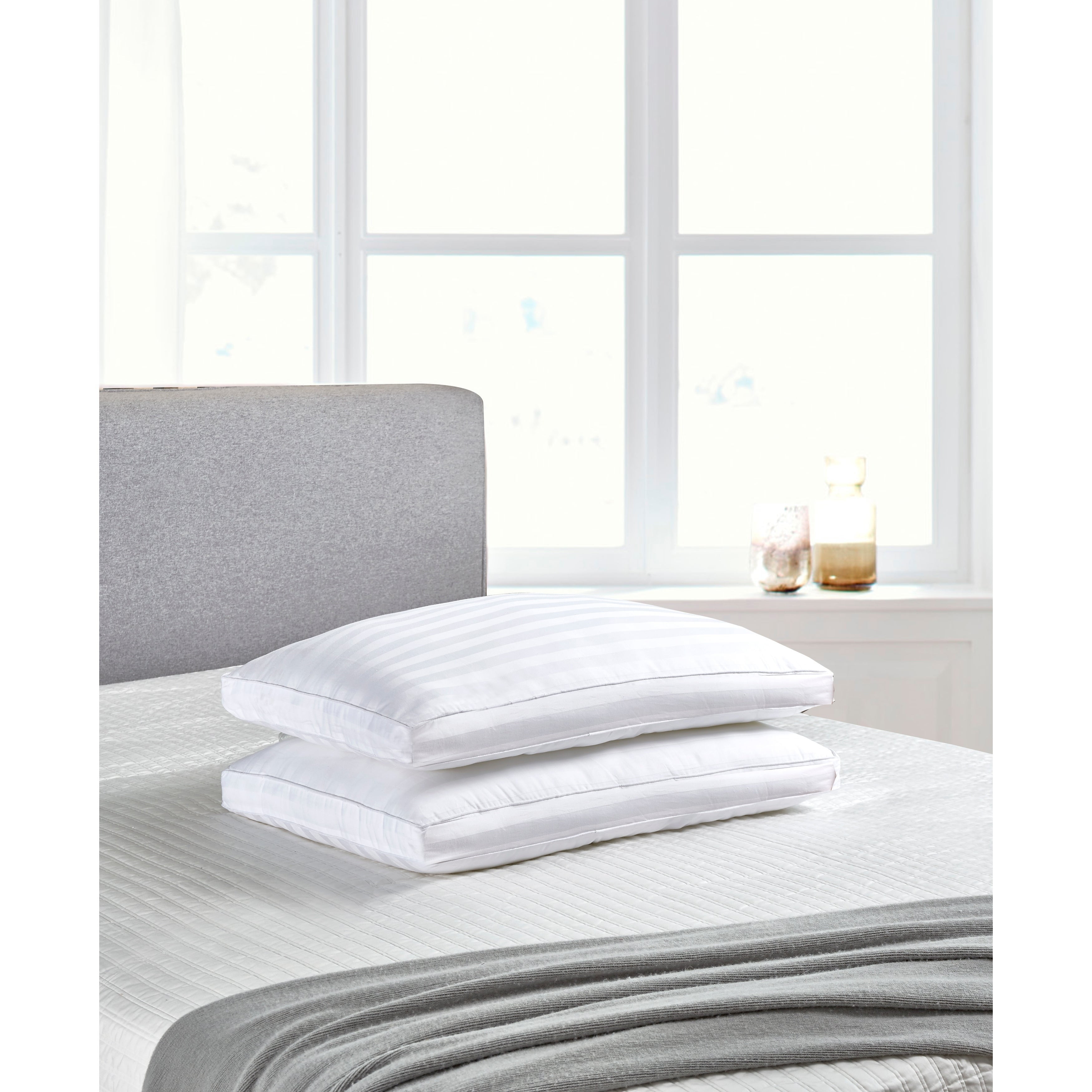 White Blue Ridge Home Fashions 350 Thread Count Cotton Damask Optima-Loft Down Alternative Pillow 4 Pack Jumbo White Blue Ridge Home Fashions 350 Thread Count Cotton Damask Optima-Loft Down Alternative Pillow 4 Pack Jumbo