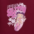 thumbnail image 5 of Wild Bobby, Shore Surfer Betty Boop Betty Boop Unisex Hoodie Sweatshirt, Maroon, Large, 5 of 5