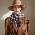 thumbnail image 2 of Yuanlong Winter Scarves Plus MidLength Tassel Plaid Print Long Wraps Shawls Outdoor Neckwear Comfort Warmth Blanket Scarf, 2 of 4